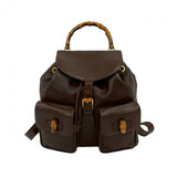 Gucci Backpack leather Brown Bamboo