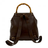 Gucci Backpack leather Brown Bamboo