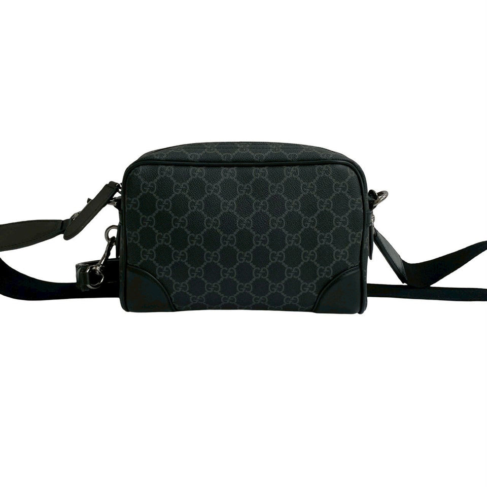 Gucci Shoulder Bag leather black GG Emblem Small Cross Sling Bag