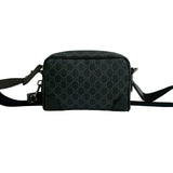 Gucci Shoulder Bag leather black GG Emblem Small Cross Sling Bag