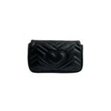 Gucci Shoulder Bag leather black GG Marmont quilted small bag