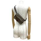 Gucci Sling bag leather Brown GG Supreme Ophidia waist pouch