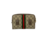 Gucci Sling bag leather Brown GG Supreme Ophidia waist pouch