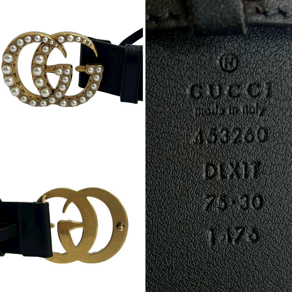Gucci belt leather black