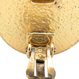 Chanel Gold Plated Coco Mark Round Earrings 01P
