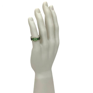 Gucci Ring Silver925 Silver Interlocking G enamel ring