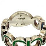 Gucci Ring Silver925 Silver Interlocking G enamel ring