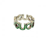 Gucci Ring Silver925 Silver Interlocking G enamel ring
