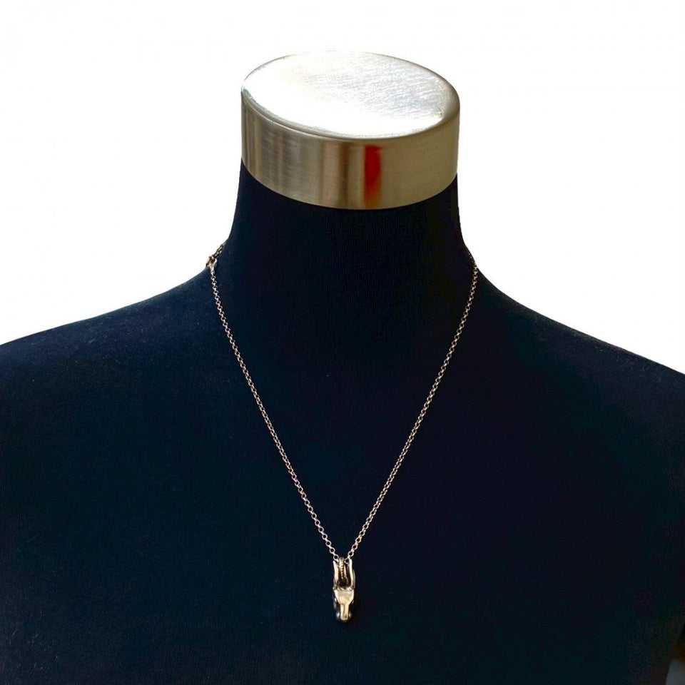 Gucci Necklace Silver925 Silver Anger Forest Rabbit Head Necklace