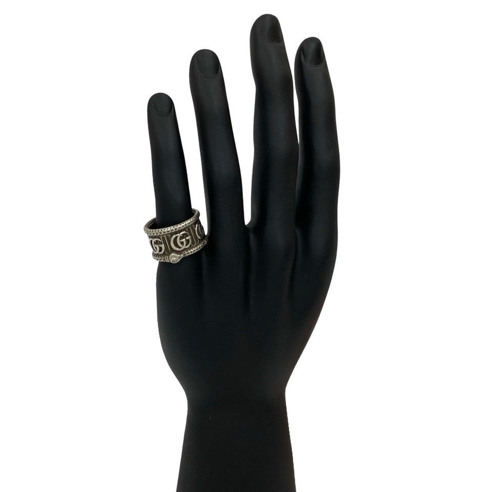 Gucci Ring Silver925 Silver Snake Double G Ring 19