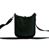 Hermes Shoulder Bag Taurillon Clemence black Evelyn TPM