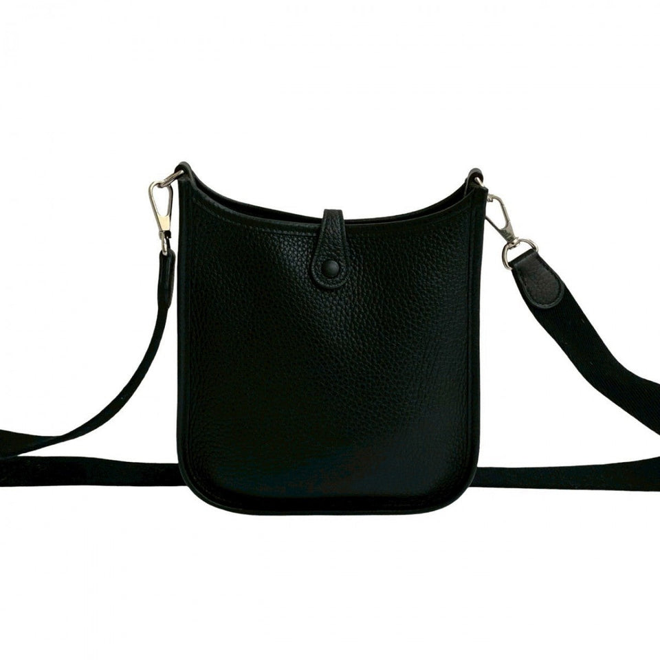 Hermes Shoulder Bag Taurillon Clemence black Evelyn TPM