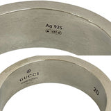 Gucci Ring Silver925 Silver Interlocking G black enamel ring