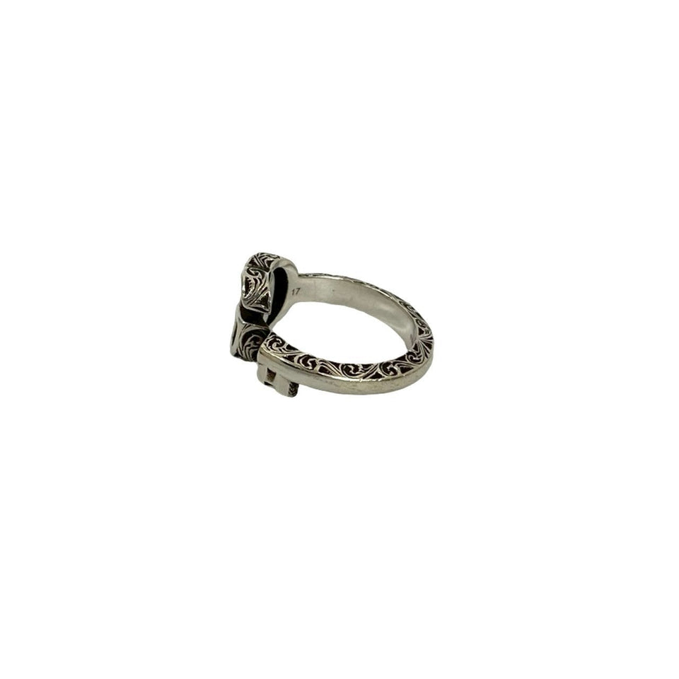 Gucci Ring Silver925 Silver Arabesque Double G Ring 17