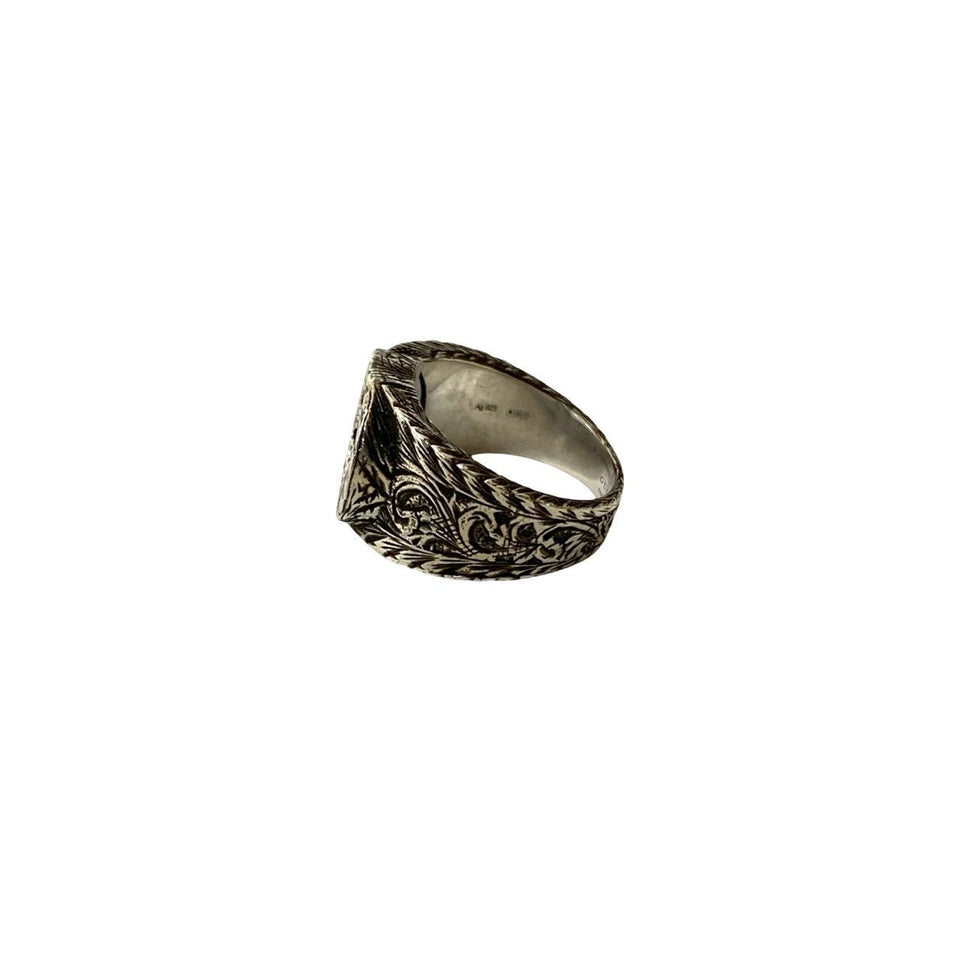 Gucci Ring Silver925 Silver Interlocking G Arabesque Ring