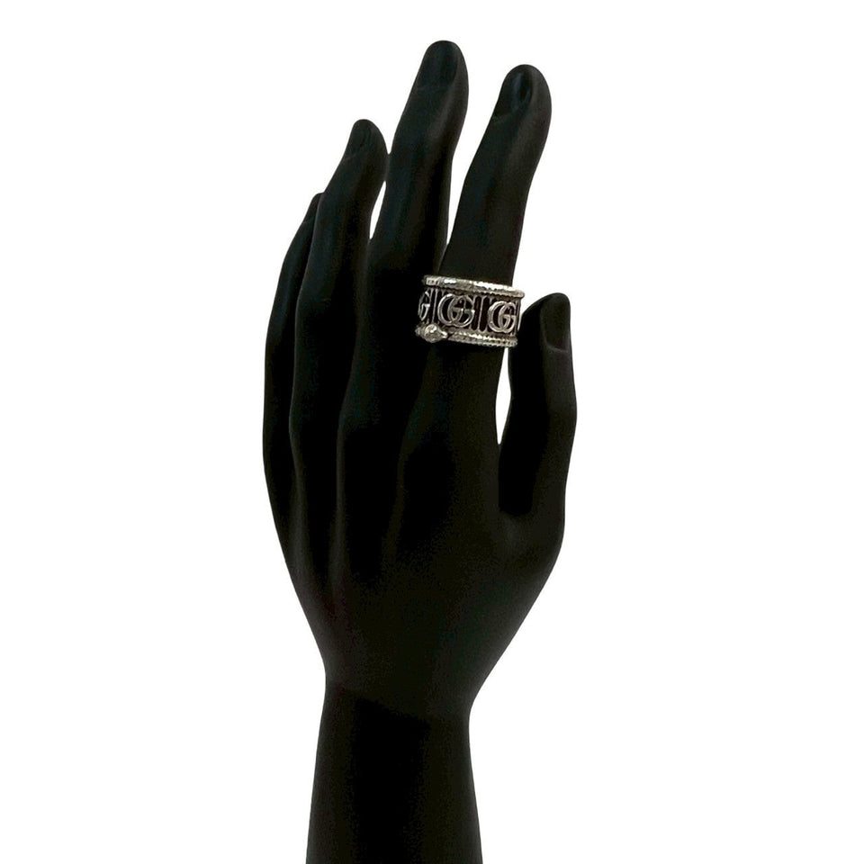 Gucci Ring Silver925 Silver Interlocking Double G Snake Ring