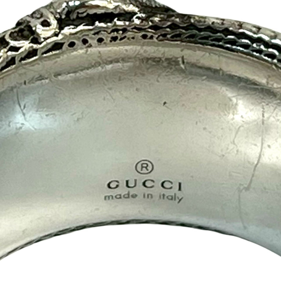 Gucci Ring Silver925 Silver Interlocking Double G Snake Ring