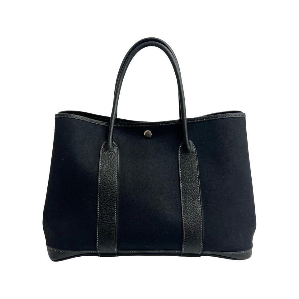 Hermes Tote Bag Towar Officier black Garden party PM