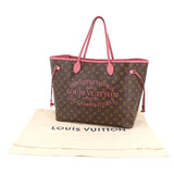 Louis Vuitton Monogram Ikat Flower Neverfull GM Tote Bag Rose Velour