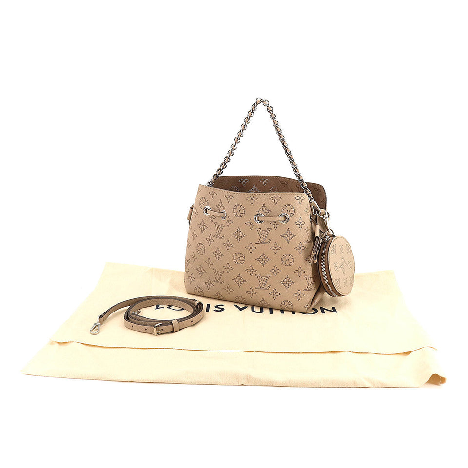 Louis Vuitton Mahina Bella Shoulder Bag Leather Galle Creme