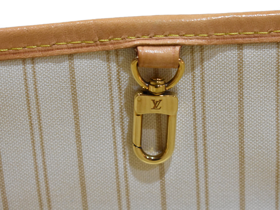 Louis Vuitton Neverfull PM Damier Azur Ivory Coated Canvas Handbag