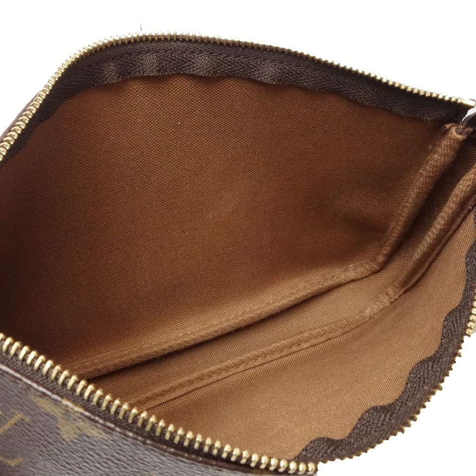 Louis Vuitton Monogram Pochette Accessoire Handbag Brown