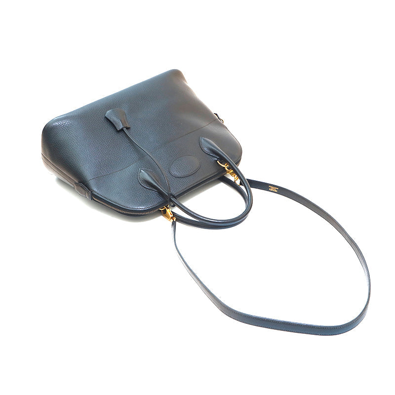 Hermes Bolide 31 G Metal Fittings Handbag ◯x Engraved Ardennes Black