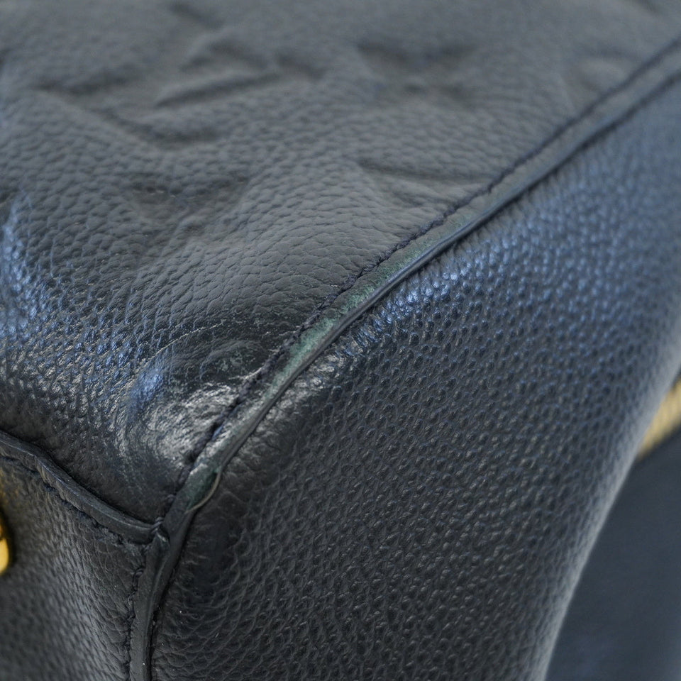 Louis Vuitton Handbag Monogram Emplant Montaigne BB Noir