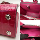 Louis Vuitton Mini Handbag Alligator Rose Fuchsia