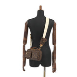 Louis Vuitton Monogram Utility Crossbody Shoulder Bag Brown