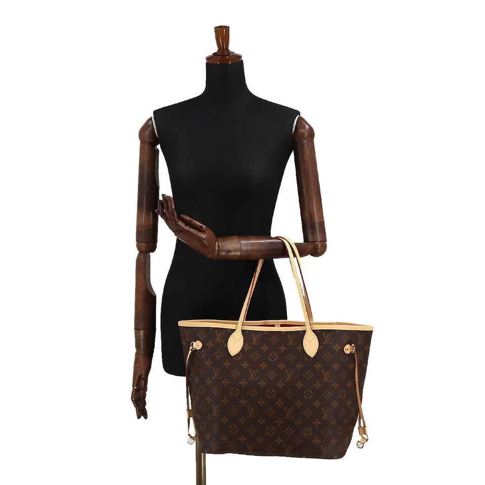 Louis Vuitton Monogram Neverfull MM Tote Bag Brown