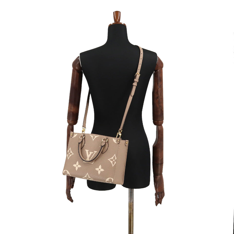 Louis Vuitton Bicolor Monogram Implant Onthego PM 2 Way Tote Shoulder Bag