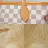 Louis Vuitton Damier Azur Neverfull MM Tote Bag White