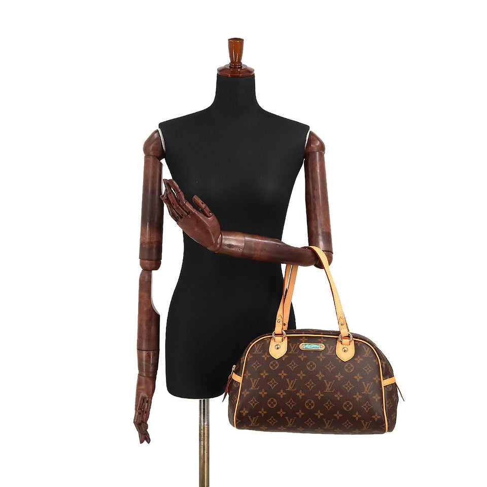 Louis Vuitton Monogram Montorgueil PM Hand Bag Brown
