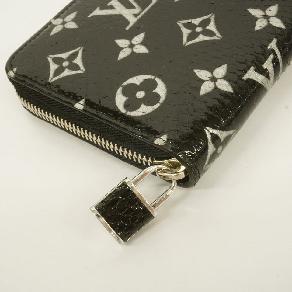 Louis Vuitton Long Wallet Monogram Python Zippy Wallet Noir