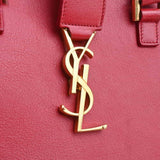 Saint Laurent- Leather Baby Cabas 2way Handbag Red