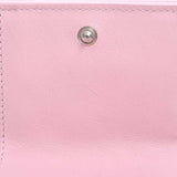 Saint Laurent- Leather Tiny Wallet Tri-fold Compact Wallet Pink