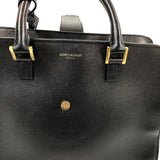 Saint Laurent- Cabas Leather Handbag Black