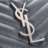 Saint Laurent- Leather Round Zipper Long Wallet Black