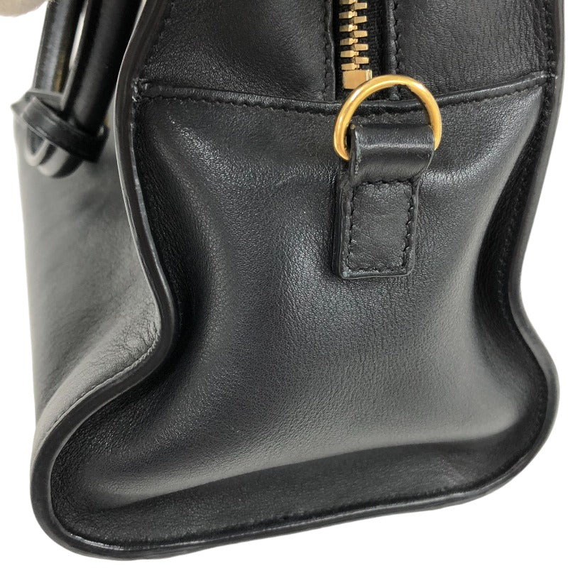 Saint Laurent- Cabas Small Leather Handbag Black