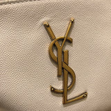 Saint Laurent- Belt Bag Monogram Ivory Gd Hardware Grain Leather Unisex Body Bag