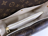 Louis Vuitton Double V Shoulder Bag Leather Monogram Creme