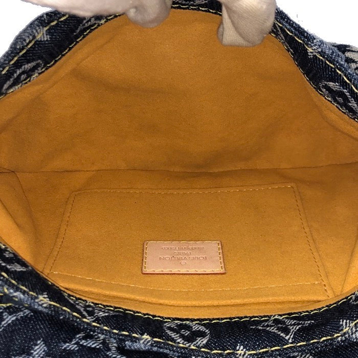 Louis Vuitton Mini Pleaty Monogram Denim Shoulder Bag Blue