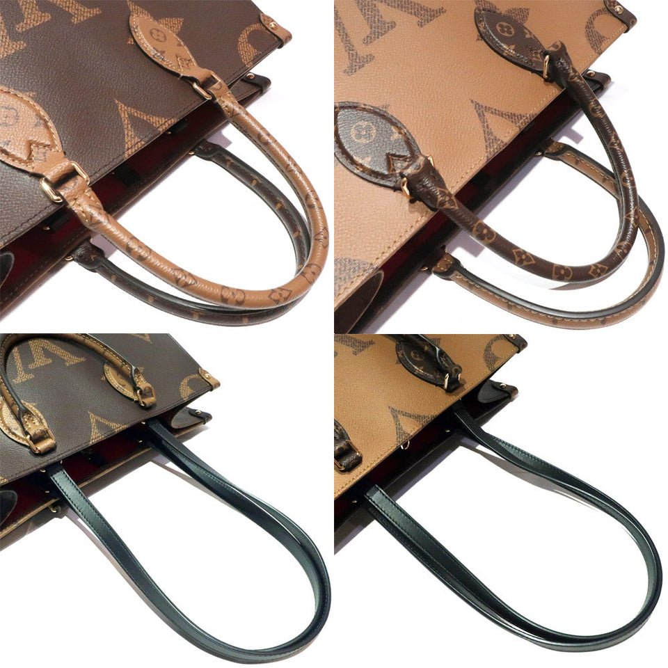 Louis Vuitton Tote Bag Handbag On The Go MM Monogram Giant Brown