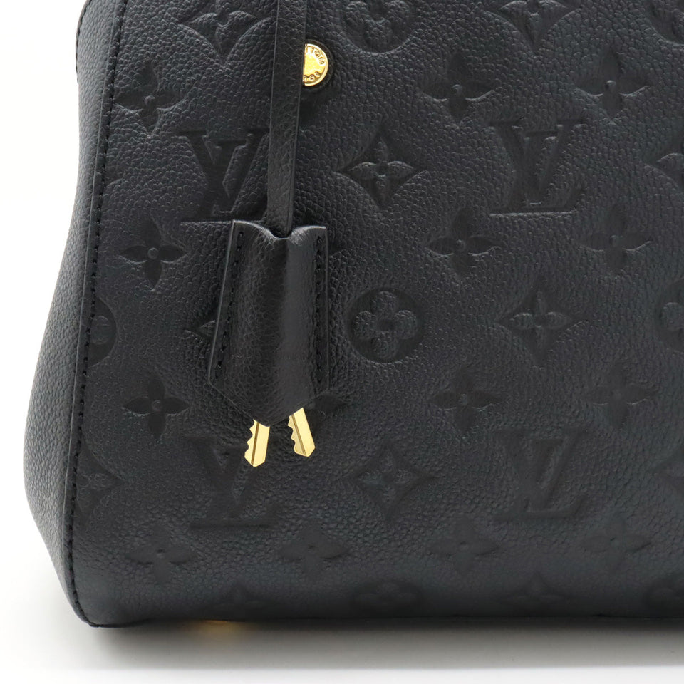 Louis Vuitton Monogram Emplant Montaigne BB Handbag Noir Black