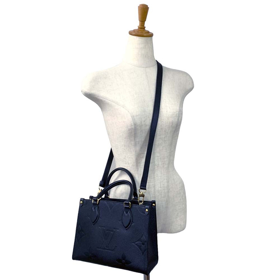 Louis Vuitton On The Go PM Amplant Leather Handbag Shoulder Bag