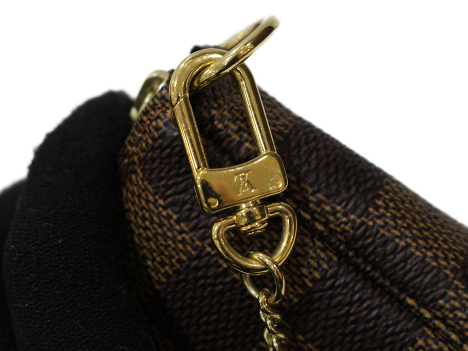 Louis Vuitton Mini Pochette Accessoire  Damier Ebene Brown