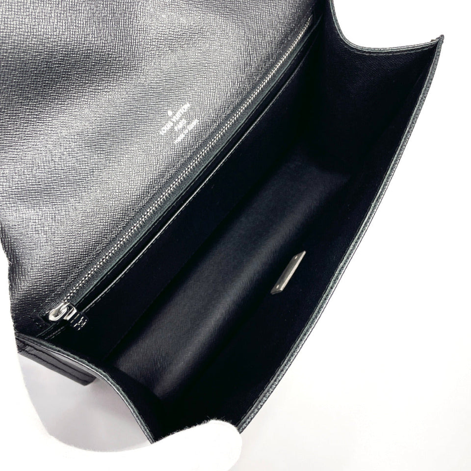 Louis Vuitton Selenga Shoulder Bag Taiga Leather Black
