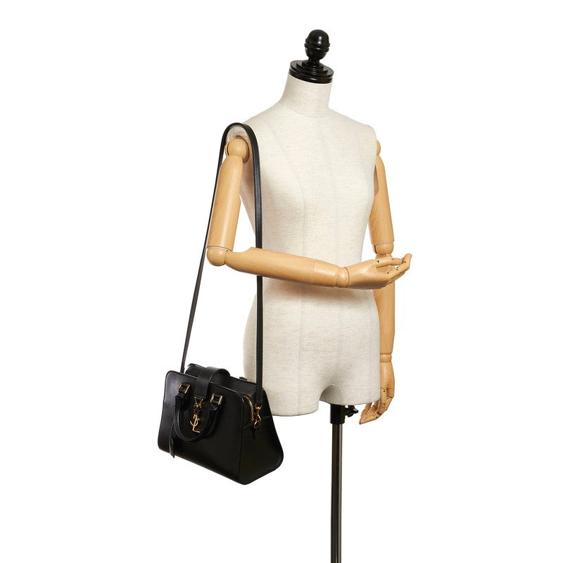 Saint Laurent- Baby Cabas Black Leather Handbag Shoulder Bag