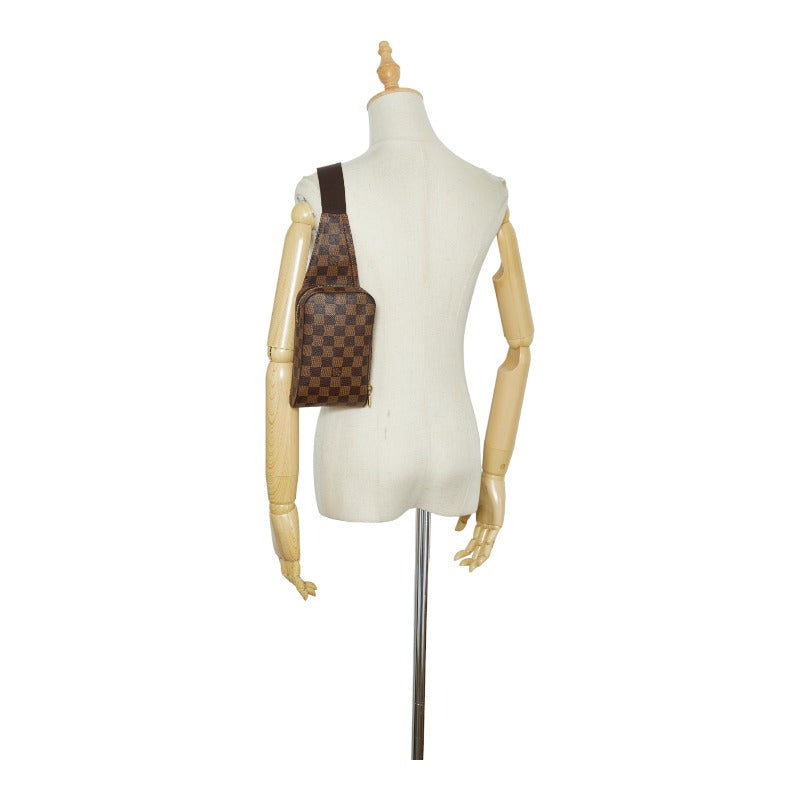 Louis Vuitton Damier Jeronimos Shoulder Bag Body Bag Waist Bag Brown PVC Leather